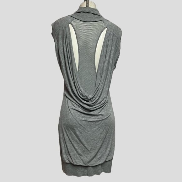 L.A.M.B. Gwen Stefani Grey Jersey Open Back Dress - Picture 1 of 14